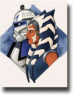 Ahsoka And Rex Tattoo, Asoka Tano Drawings, Ahsoka Tano Painting, Ashoka Drawing, Ahsoka Tano Drawing, Ashoka Tattoo, Rex Ahsoka, Ahsoka Tano Art, Tank Drawing