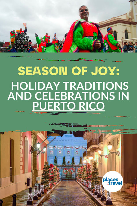 If you can’t get enough of the holiday season, Puerto Rico is a dream come true. On this festive island, la Navidad lasts nearly two months, starting right after Thanksgiving and extending into mid-January. Get ready to celebrate like a Boricua (a Puerto Rican native) with these traditions and festivals on this party-loving island! Travel, Holiday Traditions, Cultural Destinations, Like a Local, No Passport Required, Puerto Rico Travel Guide, Winter Travel, Travel Itinerary, Holiday Festival Puerto Rico In January, Puerto Rico In December, Puerto Rico Christmas, Christmas In Puerto Rico, Puerto Rico Travel Guide, School House Rock, Vacation Goals, San Juan Puerto Rico, School House