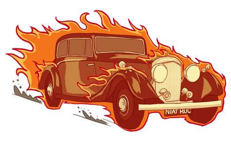 *drives through the M25* this is fine Available on Redbubble Musically Car On Fire, Good Omens Book, Ange Demon, Computer Sticker, Terry Pratchett, Good Omens, Computer Wallpaper, On Fire, The Sound