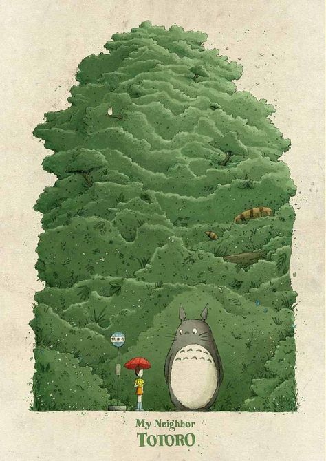 My Neighbor Totoro - Created by Jacob Stack Totoro Poster, Studio Ghibli Poster, Room Pics, Ghibli Artwork, Japon Illustration, Studio Ghibli Art, Picture Collage Wall, Ghibli Art, Ghibli Movies