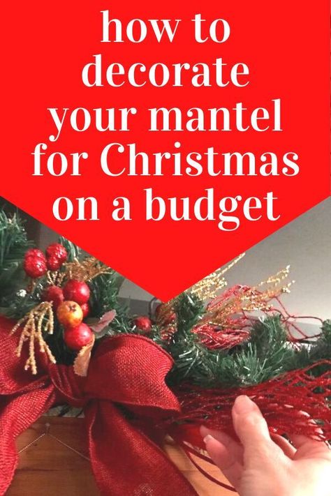 Mantle Decor Around Tv, Decorating Around A Tv, Holiday Mantel Decor, Decor Around Tv, Holiday Mantle Decor, Budget Christmas, Holiday Mantle, Shaker Pegs, Mantel Decorating