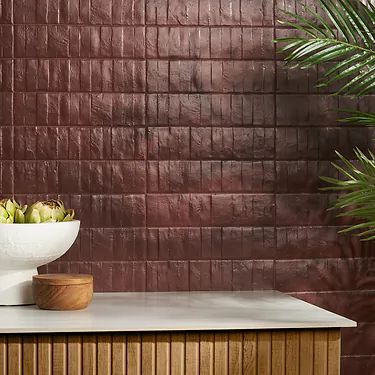 Porcelain Tile | TileBar.com Red Backsplash, Dimensional Tile, Affordable Tile, Orange Tiles, Matte Porcelain Tile, Backsplash Wall, Indoor Tile, Decorative Wall Tiles, Red Tiles