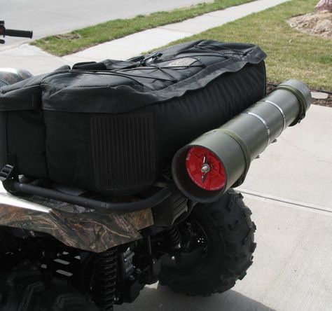 Build Your Own ATV Storage Tube **PICS** - Page 3 - Yamaha ... Atv Storage, Atv Gear, Motorcycle Camping Gear, Atv Trailers, Atv Riding, Pvc Pipes, 4 Wheelers, Atv Accessories, Motorcycle Camping