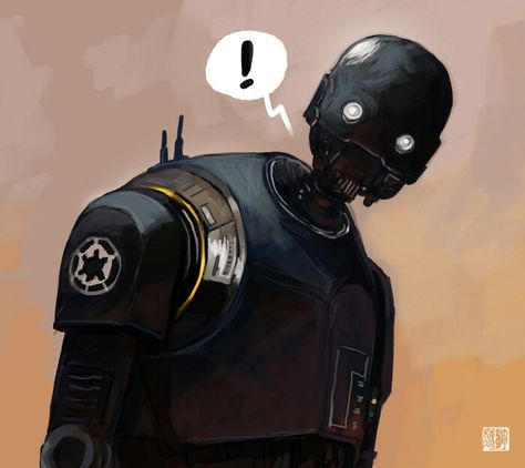 K2so Art, K 2so, Star Wars Droids, Arte Robot, Rogue One, Star Wars Artwork, Star Wars Fan Art, Star Wars Images, Robot Concept Art