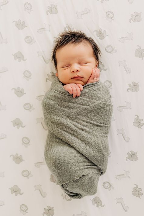 Sage Newborn Photos, Swaddle For Photography, Newborn Photos Swaddle, Newborn Photography Boy Outfits, Swaddled Newborn Pictures, Baby Boy Newborn Photos, New Born Baby Boy Photoshooting, Casual Newborn Photos, Newborn Baby Boy Photos