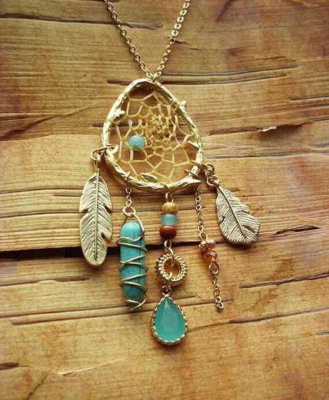 Arrowhead Jewelry, Gold Birds, Collar Hippie, Dreamcatcher Necklace, Dazzling Jewelry, Dream Catcher Necklace, Mobile Boutique, 2013 Fashion, Birds Nest