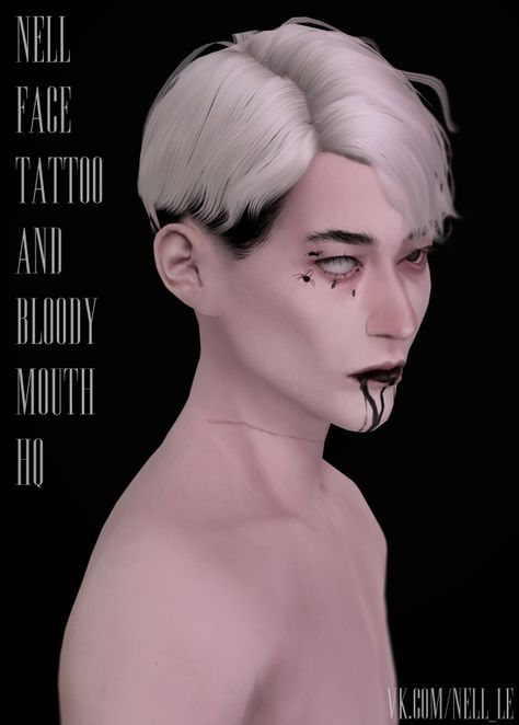 Sims 4 Blood Cc, Ts4 Tattoos, Sims 4 Face, Ts4 Skin, Blood Makeup, Sims 4 Tattoos, Sims Stories, The Sims 4 Skin, Sims 5