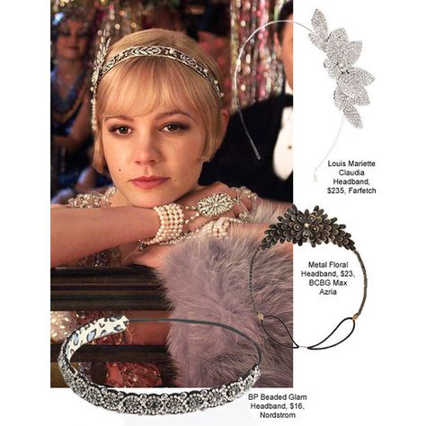 Gatsby Hair Accessories = WANT Gatsby Hair Accessories, Great Gatsby Hairstyles, Look Gatsby, Great Gatsby Headpiece, Gatsby Hair, Gatsby Headband, 1920s Headpiece, Great Gatsby Dresses, Great Gatsby Fashion