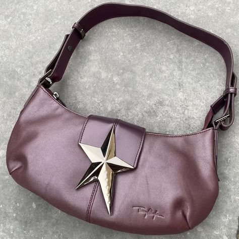 Thierry Mugler Bag, Purple Accessories Aesthetic, Mugler Bag, 90s Bags, Products Aesthetic, Accessory Inspo, Purple Accessories, Aesthetic Skincare, Purple Purse