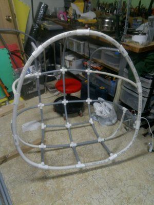 Picture of Bending How To Make A Hanging Chair, Pvc Chairs Diy, Hanging Chair Stand Diy, Diy Swinging Chair, Diy Hanging Egg Chair, Diy Hanging Chair How To Make, Diy Hanging Chair Stand, Diy Round Chair, Diy Egg Chair