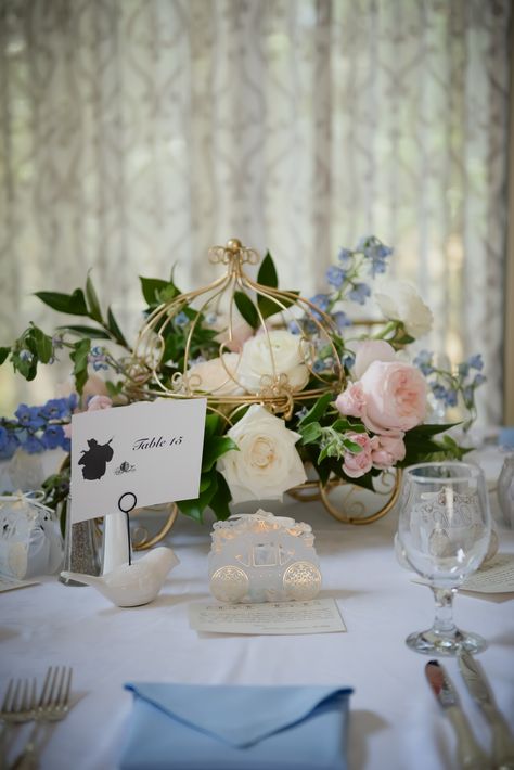 Disney Themed Wedding.  Cinderella Themed Wedding.  Cinderella Table. Cinderella Inspired Birthday Party, Classy Cinderella Wedding, Cinderella Wedding Table Decorations, Rustic Cinderella Wedding, Disney Themed Wedding Tables, Elegant Disney Wedding Centerpieces, Cinderella Centerpiece Ideas Wedding, Cinderella Wedding Reception, Cinderella Wedding Favors