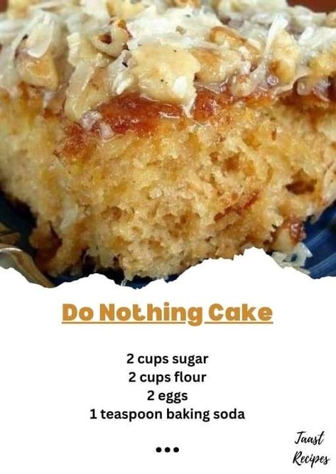 Mama's Yammy recipes Nothing Cake Recipe, Pineapple Pound Cake, Do Nothing Cake, Warm Cake, Crushed Pineapple, Do Nothing, Coconut Cake, Recipe Details, 2 Eggs