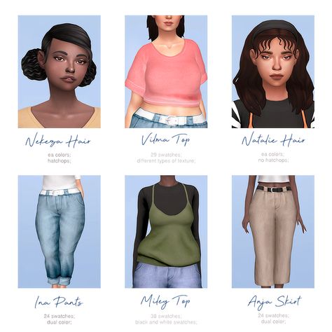 egirl collection | IsJao on Patreon Sims 4 Egirl, Cc For Sims 4, Anna Hair, Sims 4 Mm Cc, Sims 4 Characters, Sims 4 Mm, Sims Four, Sims 4 Cas, The Sims4