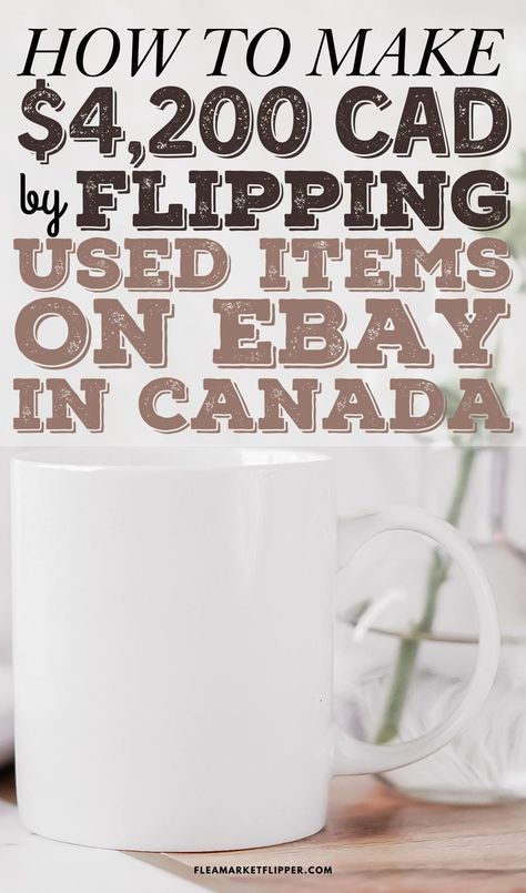 Do you want to start your own business reselling used items on eBay, but live in Canada? You can still have a successful flipping business in Canada by selling on eBay. Click here to find out how one flipper earned $4,200 CAD through their flipping side hustle and for more eBay selling tips. Flea Market Flipper | Selling Online Flipping Business, Ebay Selling Tips, Reselling Business, Ways To Make Extra Money, Selling Tips, Ebay Selling, Making Extra Cash, Ways Of Learning, Profitable Business