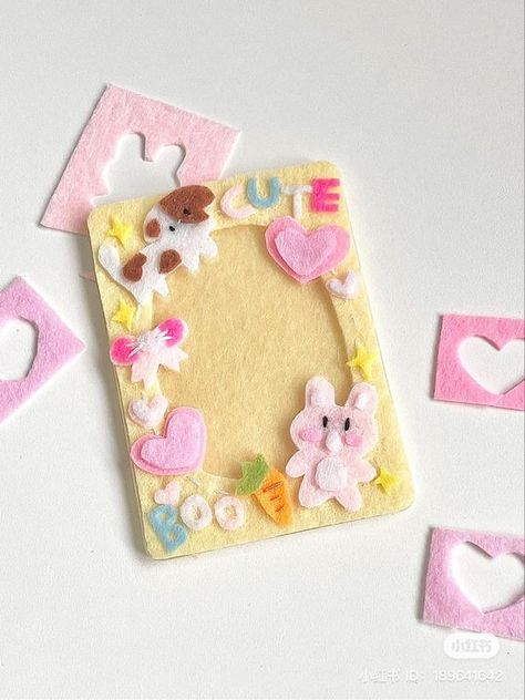 Felt Room Decor, Felt Toploader, Toploader Deco Ideas, Felt Aesthetic, Pola Top, Deco Toploader, Toploader Deco, Kartu Valentine, Kpop Diy