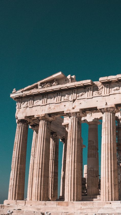 Greek Architecture Photography, Greek Columns Aesthetic, Greek Pillars Aesthetic, Greek Buildings Aesthetic, Grece Antique Aesthetic, Parthenon Aesthetic, Greek History Aesthetic, Parthenon Photography, Ancient Greece Aesthetic Architecture