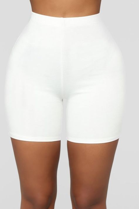 White Biker Shorts, Biker Shorts Outfit, Ponte Fabric, Biker Short, Fashion Nova Models, Fashion Nova Jeans, Mini Shorts, Classic Mini, Cute Shorts