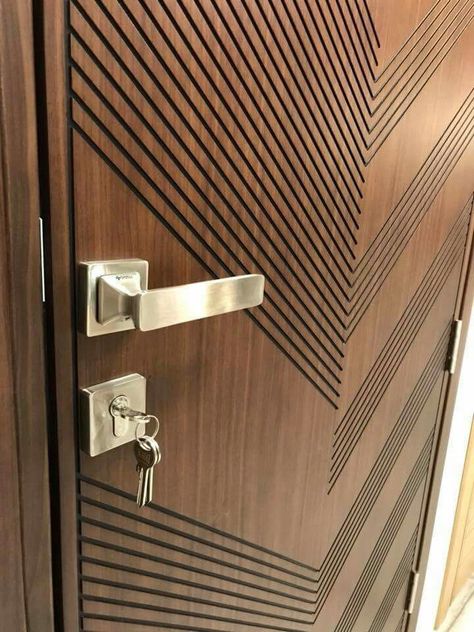 High-end Main Door Pulls that will personalize your project. Wooden Door Entrance, Trendy Door, Wooden Closet, Veneer Door, Wooden Main Door Design, Home Door Design, Doors Interior Modern, Interior Wood Doors, Door Glass Design