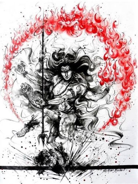 Shiva Nataraja Tattoo Design, Angry Images, Angry Lord Shiva, Shiva Angry, Shiva The Destroyer, Mahadev Tattoo, Shiva Sketch, Mahakal Shiva, Shiva Tattoo Design