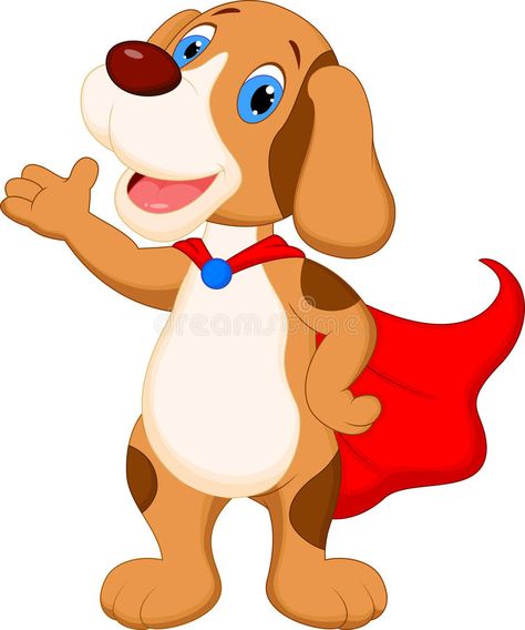 Cute Super Dog Cartoon Presenting Stock Vector - Illustration of animal, standing: 45671318 Dog Cartoon, Cartoon Dog, Mascot Costumes, Cartoon Animals, Scooby Doo, Bing Images, Stock Vector, Vector Illustration, Puppies