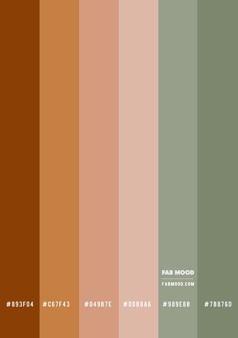 Brown and Sage Colour Palette | sage and brown color scheme Colorful Organic Modern, Home Color Palette, Paint Pallet, Camper Reno, Apartment Checklist, Class Decor, Color Schemes Colour Palettes, Fancy Nancy, Fall Inspiration