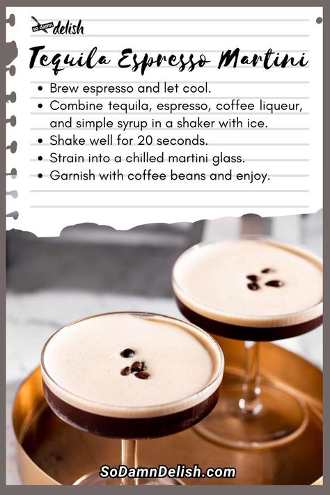 Tequila Espresso Martini Esspresso Martini, Espresso Martini Recipe, Martini Recipe, Martini Recipes, Enjoy Coffee, Classic Cocktail, Espresso Martini, Classic Cocktails, Simple Syrup