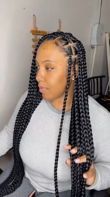 📍HOUSTON BRAIDER💐💕 on Instagram: "Our LOOSE Braids on a Queen!!!!😻😻 . . . . Booking link in bio. 📍HTX Braider . . . #houstonbraiders #houstonbraids #naturalhair #houstonbraider #hairgoals #voiceofhair #hairstylist #houstonbraidsstylist #protectivestyles #houstonhair #braids #houstonboxbraids #houstonboxbraids #fashion #blackgirlmagic #houston #hairdresser #love #blackhaircourt #hairfashion #boxbraids #knotlessbraids #explorepage #hairoftheday #beauty #reels" Braid Beauty, Loose Braid, Feedin Braids, Hair Recipes, Hype Hair, Pretty Braids, Big Box Braids Hairstyles, Loose Braids, Box Braids Hairstyles For Black Women