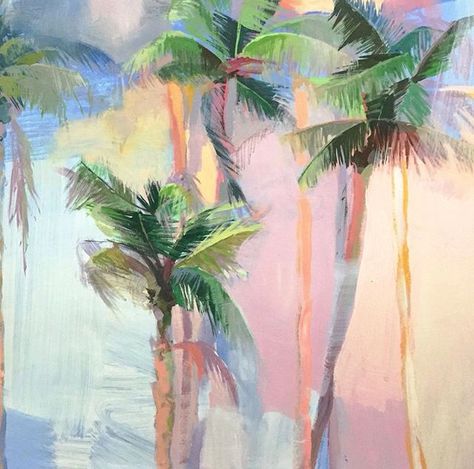 Teil Duncan Art, 18x24 Print, Teil Duncan, Palm Trees Painting, Palm Tree Art, Soyut Sanat Tabloları, Tropical Art, Beach Art, Tree Art