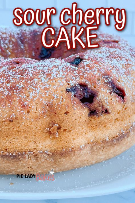 Sour Cherry Cake Recipe, Sour Cherry Cake, Cherry Snacks, Cranberry Cake Recipe, Cream Cheese Homemade, Simple Cake Recipe, Sour Cherry Recipes, Cherry Cake Recipe, Cream Cheese Desserts