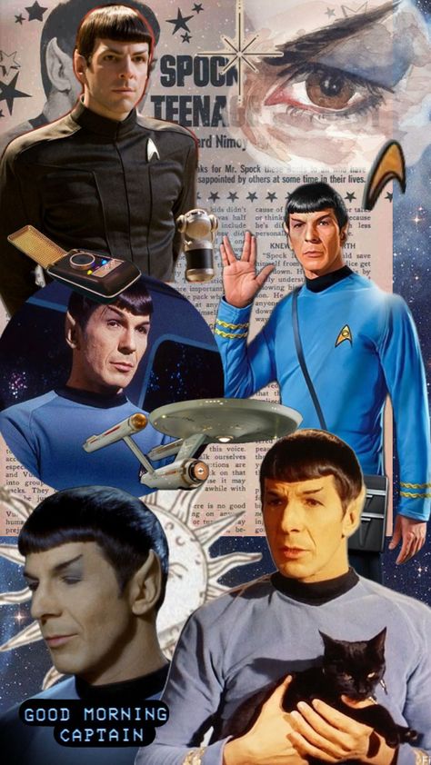 #startrek #spock #wallpaper #collage Star Trek Wallpaper, Star Trek Series, Collage Wallpaper, Wallpaper Collage, Spock, Star Trek, Sci Fi, Collage, Stars