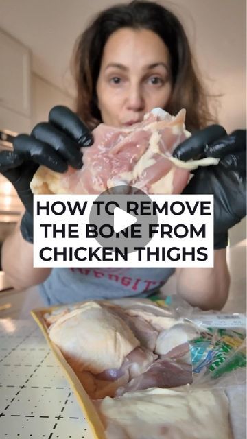 Jess Pryles on Instagram: "I had a lot of DMs asking me about removing the bones from chicken thighs? So here’s a quick vid on the way I do it (also never throw the skin away- it makes AMAZING chicken skin chips!). I guess we can call it the thumb spear method!?  #butchery #chickenthigh #deboning #deboningchicken #howtocleanchicken" How To Debone Chicken Thighs, Chicken Thighs Bone In Skin On, Chicken Skin Chips, Debone Chicken Thigh, Jess Pryles, Bone In Chicken Thighs, Clean Chicken, Amazing Chicken, Learning Board