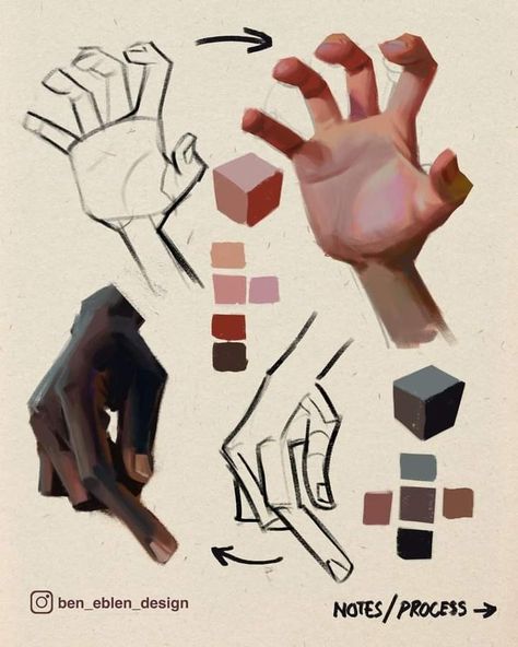 Ben Eblen, Notes Thoughts, Painting Realism, Jump Around, Drawing Hands, Hand Drawing Reference, Sketch Notes, 캐릭터 드로잉, Digital Painting Tutorials