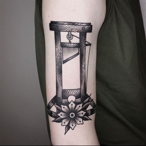 Guillotine Tattoo Design, Guillotine Tattoo, Design Drawings, Tattoo Design Drawings, Tattoo Design, Designs To Draw, Geometric Tattoo, Tattoo Designs, Tattoos