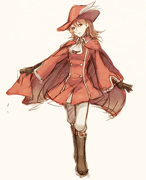 Astraea's Red Mage outfit appread on Chapter 22.Original Photo (Red Mage by raemz-desu on DeviantArt) Mage Reference, Fantasy Japan, Red Mage, Anime Realistic, Costume Concept, Yoshitaka Amano, Reference Drawing, Prince Phillip, Outfit Design