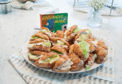 8 Food Ideas for a Storybook Baby Shower | Kate Aspen Blog Alyssa Renee, Storybook Baby Shower Theme, Moon Food, Yummy Sandwiches, Storybook Baby Shower, Goodnight Moon, Moon Baby Shower, Baby Shower Brunch, Green Food Coloring