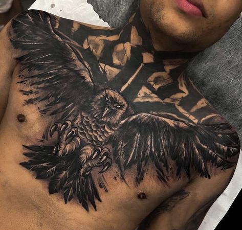 Tattoos For Guys Back, Chest Tattoo Animal, Tattoo Guardian Angel, Chest Tattoo Cover Up, Full Chest Tattoos, Candy Tattoo, Guys Back, Guardian Angel Tattoo, Meaningful Tattoo Quotes