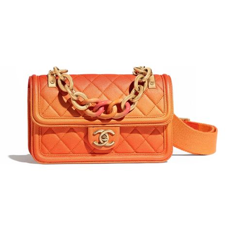 We've Got Over 100 Pics + Prices of Chanel’s Nautical-Inspired Cruise 2019 Bags - PurseBlog Tas Chanel, Tas Hermes, Moda Aesthetic, Orange Handbag, Sea Bags, Sacs Design, Chanel Chain, Cheap Purses, Chanel Cruise