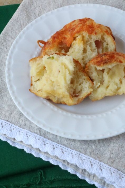 Loaded Popovers Recipe - Bacon, Cheddar, Chive & Sour Cream Popovers Recipe, Popover Recipe, Loaded Baked Potato, Loaded Baked Potatoes, Bacon Cheddar, Fresh Chives, Warm Milk, I Love A, Cookie Sheet