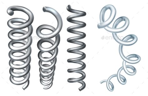 Steel Metal Spring Coil Design Elements Spiral Drawing, Object Illustration, Spring Drawing, Coil Design, African Pattern Design, Circular Art, Geometric Sculpture, Machining Metal, Wire Drawing