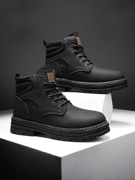 Trendy Shoes For Men, Mens Combat Boots, Shoes For Men Stylish, Casual Sneakers For Men, Nice Boots, Combat Boots Men, Boots Shoe, Punk Boots, Trendy Mens Fashion