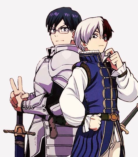 Iida Tenya X Todoroki, Todoiida Fanart, Tenya X Todoroki, Iida X Todoroki, Mha Babies, Tenya Iida, Mha Ships, Art Style Inspiration, All Anime