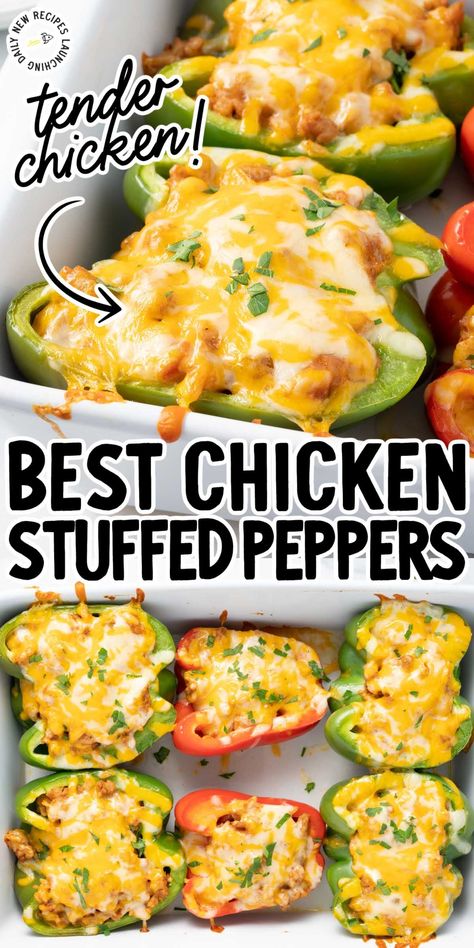 Chicken Stuffed Peppers Chicken Stuffed Peppers Crockpot, Southwest Chicken Stuffed Peppers, Chicken Bell Pepper Dinner, Chicken And Rice Stuffed Bell Peppers, Shredded Chicken Stuffed Bell Peppers, Stuffed Chicken Bell Peppers Recipe, Cheesy Chicken Stuffed Peppers, Canned Chicken Stuffed Peppers, Ground Chicken Stuffed Peppers Healthy