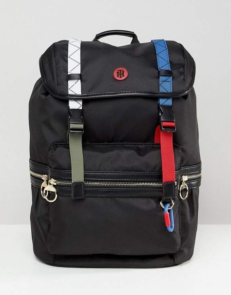 Tommy Hilfiger Safari Backpack Safari Backpack, Backpack Inspiration, Tommy Hilfiger Bags, Barrel Bag, Cool Backpacks, Womens Purses, School Backpacks, Womens Backpack, Crossbody Shoulder Bag