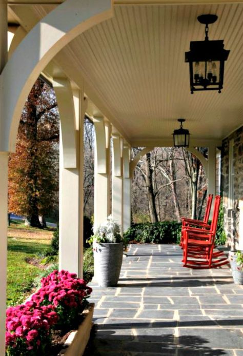 Front Porch Design Ideas, Front Porch Stone, Front Porch Columns, Stone Porches, Traditional Porch, Porch Design Ideas, House Front Porch, Building A Porch, Porch Columns