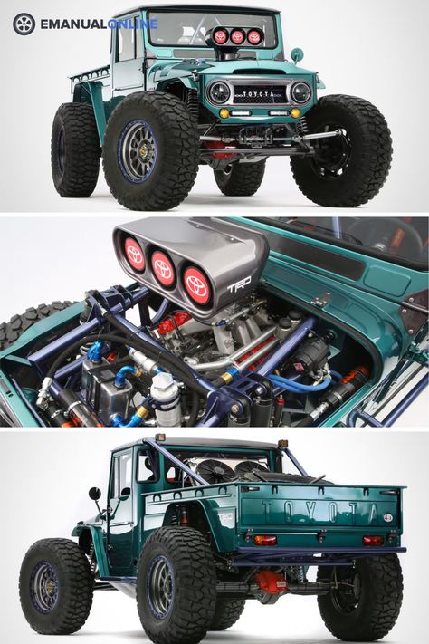 Dubbed the “FJ Bruiser,” this restomodded 1966 Toyota ‘FJ45’ Land Cruiser is guaranteed to tackle whatever you might throw at it! Toyota Cruiser, Toyota Landcruiser, V8 Engine, Toyota Land Cruiser, Land Cruiser, Nascar, Jeep, Toyota, Ghost