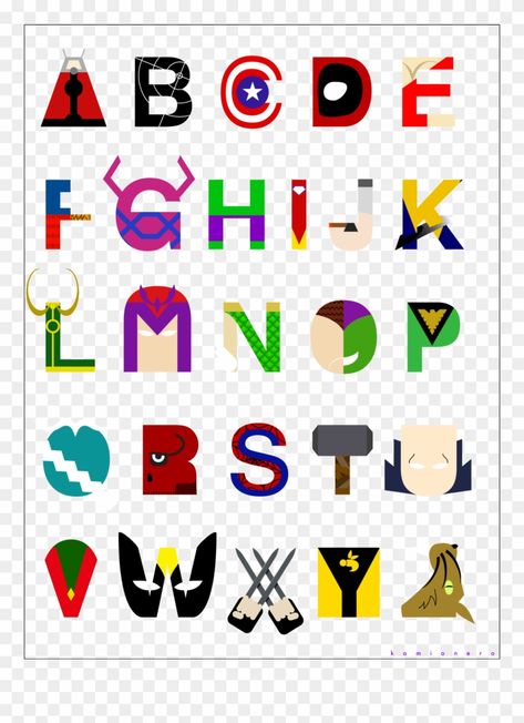 Marvel Clipart, Marvel Party, Letter Games, Design Letters, Picture Letters, Alphabet Design, Spiderman Art, Art Plastique, Lettering Design