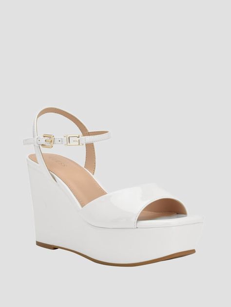 Prom Wedges, Formal Wedges, Cocktail Shoes, White Wedge Heels, Wedding Wedges, Wedge Wedding Shoes, White Cocktail, White Wedges, School Clothes