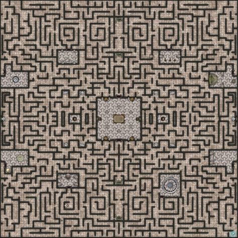 Maze : battlemaps Maze Layout, Maze Drawing, Fantasy Map Maker, Dungeon Keeper, Lana Dress, Cartographers Guild, Dragons 5e, Isometric Map, Dnd World Map