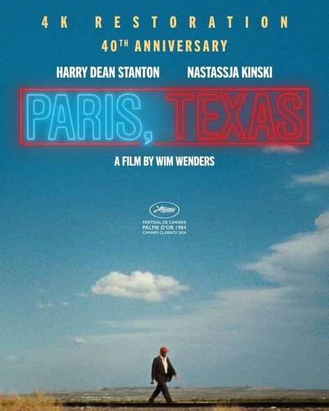 All Posts • Instagram Paris Texas Poster, Dean Stockwell, Wim Wenders, Texas Poster, Nastassja Kinski, Movie Tees, Paris Texas, American Southwest, 40th Anniversary