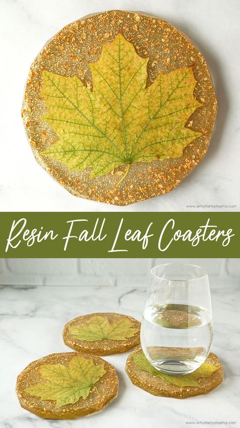 Leaf Coasters, Homemade Coasters, Easy Fall Wreaths, April Crafts, Crafts Fall, Diy Resin Projects, Colors Of Fall, Diy Fall Wreath, Resin Supplies